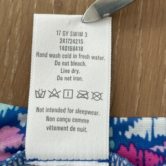 Gymboree Rash Guard Shirt Girls Small 5-6 Swim Aztec Ikat Print Pink Purple Blue - Picture 13 of 14